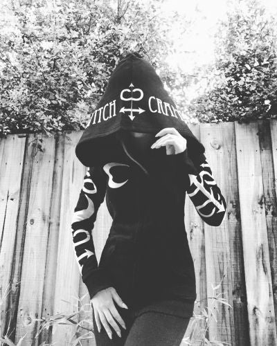 Moon Witch Hoodie - Gothic Punk Print