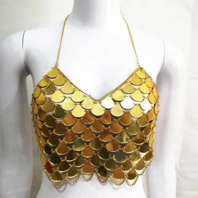 Mermaid Coin Sequin Bra
