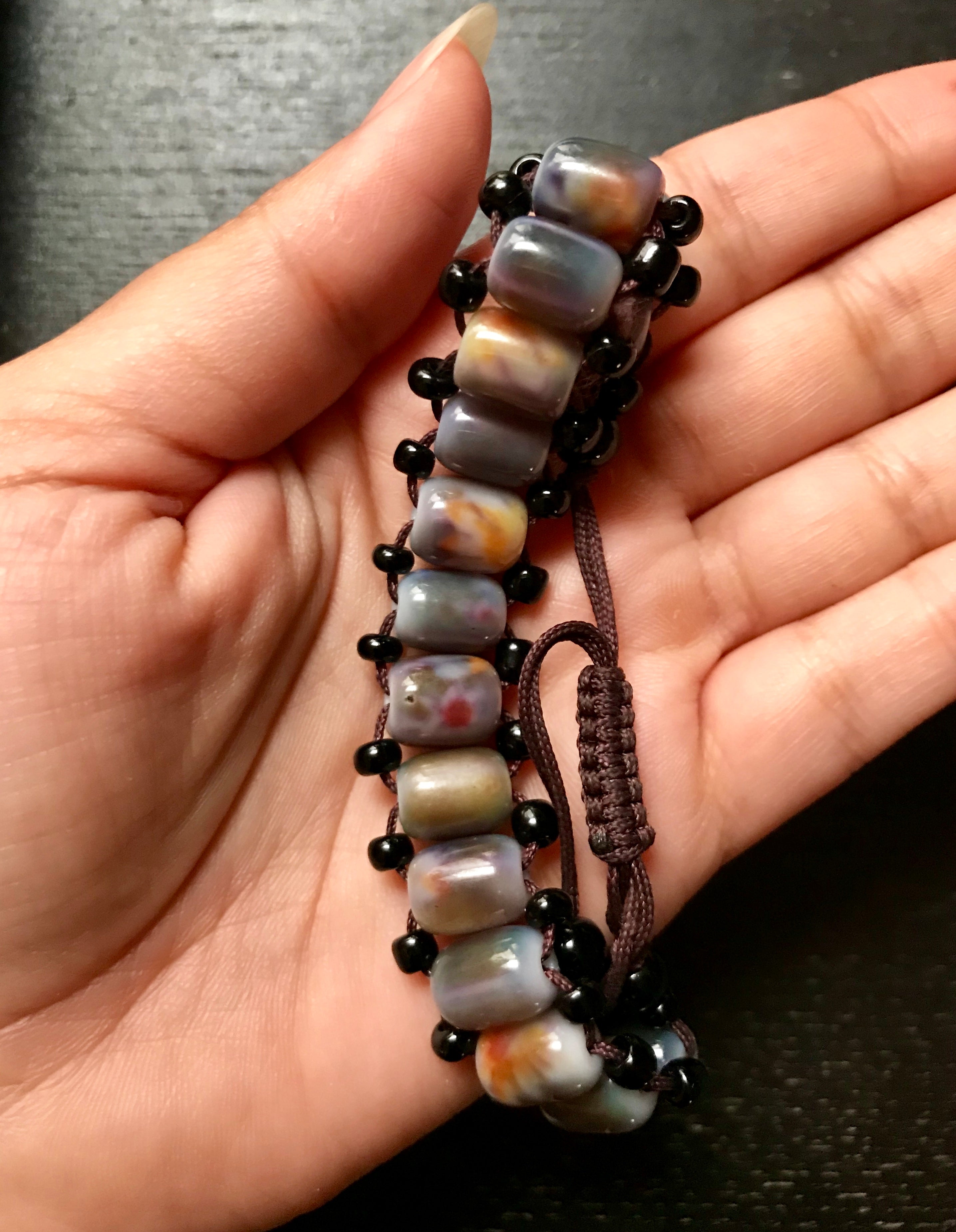 Earthy Floral Stone Bracelet