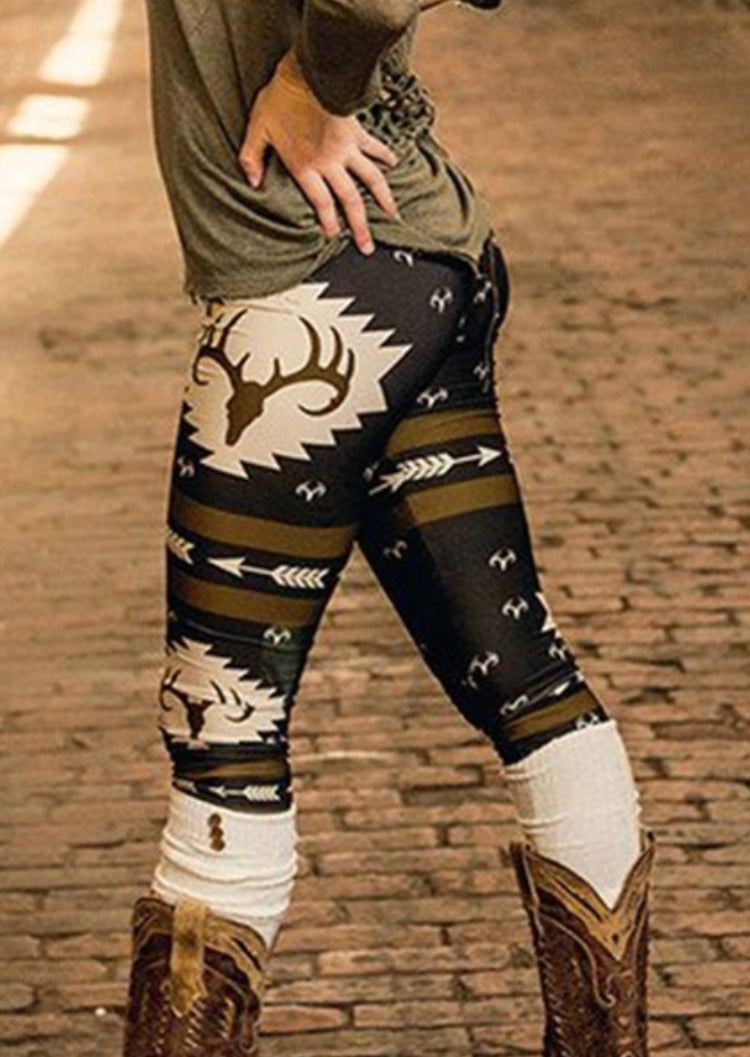 Fall Leggings with Deer print