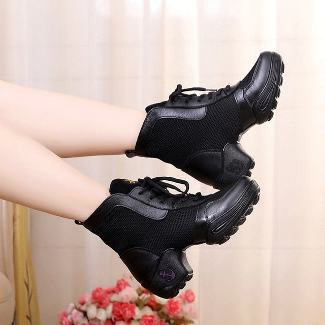 Laced Up Black Dolly Shoe Boots - Ready to Kick Butt!
