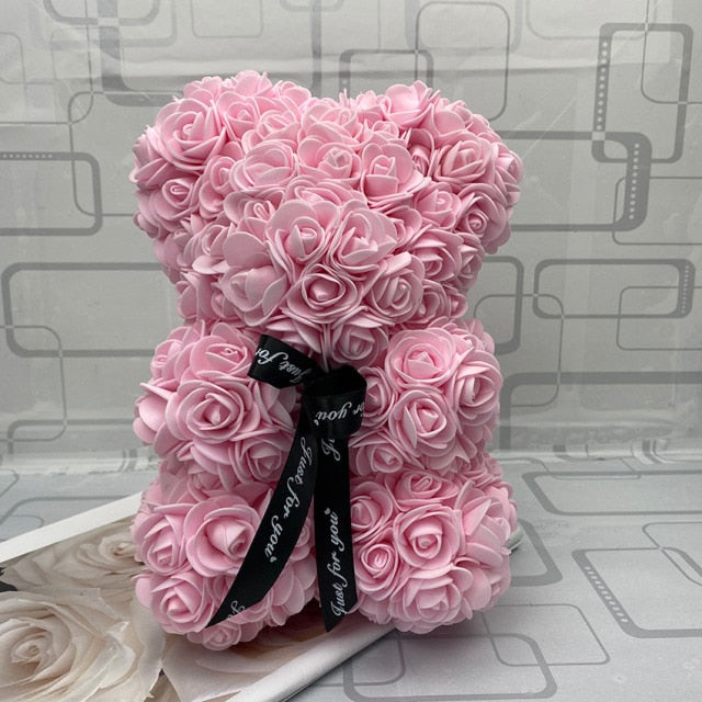 Red Rose Teddy Bear Valentines Day Gift