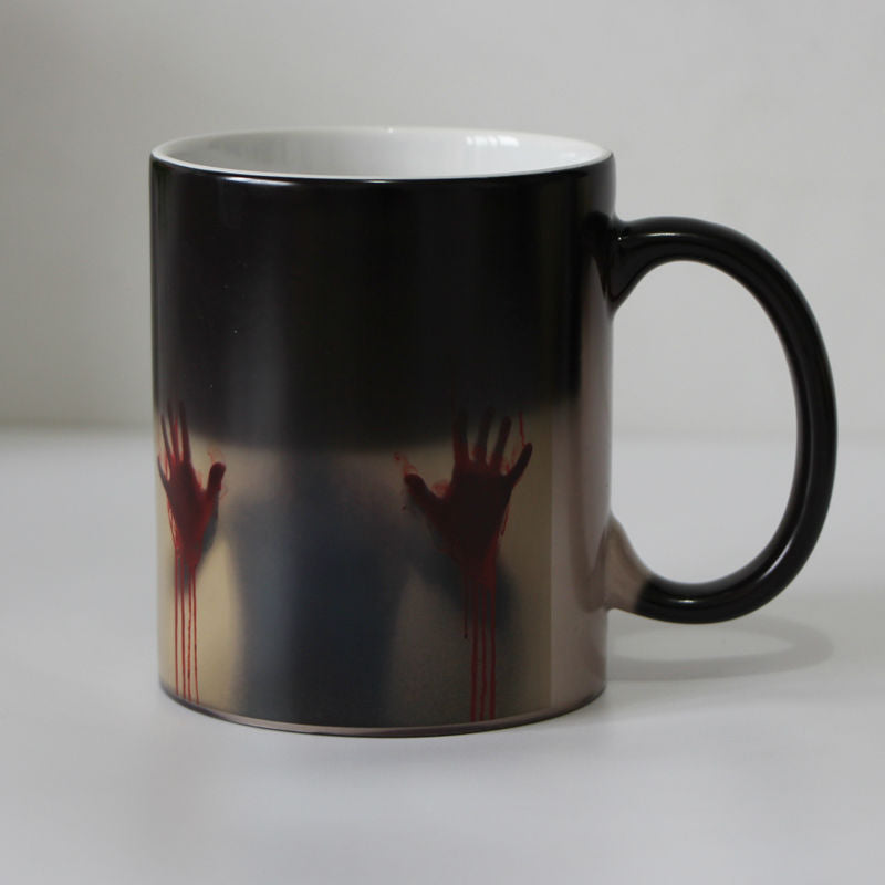 The Walking Dead Zombie Color Changing Coffee Mug  Heat sensitive - FREE SHIPPING ! Magic Tea cup mugs Christmas Gift- Halloween - Black Ceramic - HottestTrendsPrint