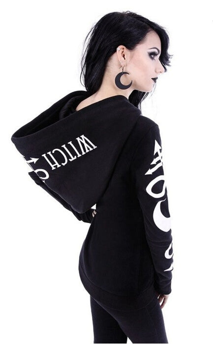 Moon Witch Hoodie - Gothic Punk Print