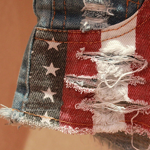 American Flag Shorts - Jeans - Woman