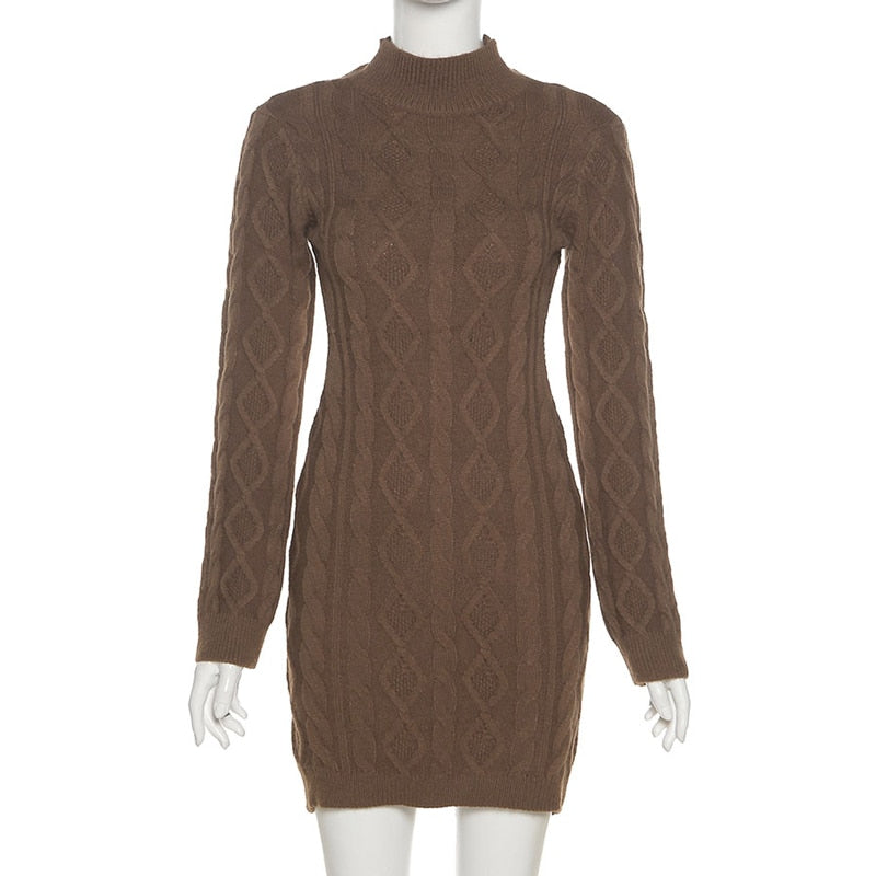 Knit open Back Sweater Dress HottestTrendsPrint Knit open Back Sweater Dress HottestTrendsPrint