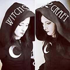 Moon Witch Hoodie - Gothic Punk Print