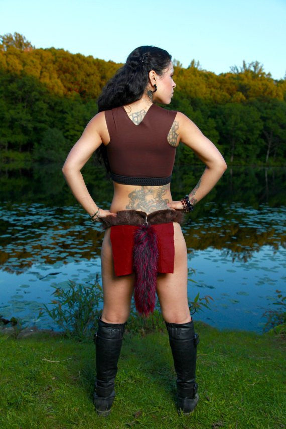 Tribal Skirt - Primal Merit Outfit - Faux Fur - HottestTrendsPrint