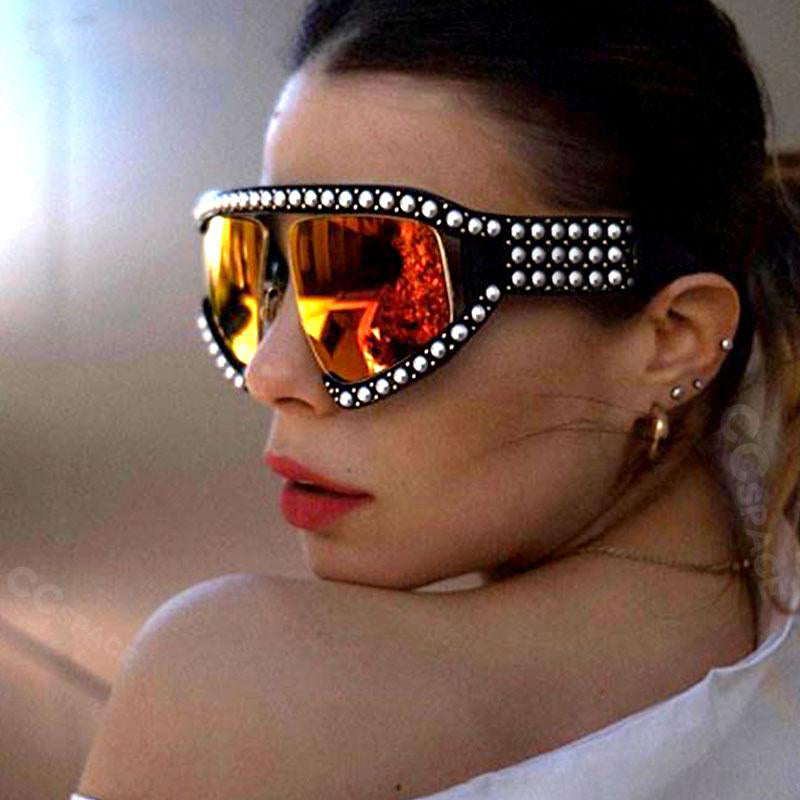 Luxury Goggle Pearl Sunglasses