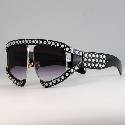 Luxury Goggle Pearl Sunglasses