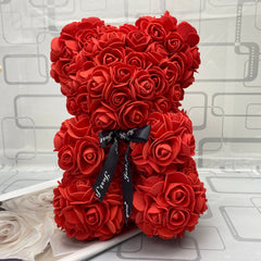 Red Rose Teddy Bear Valentines Day Gift