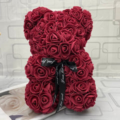 Red Rose Teddy Bear Valentines Day Gift