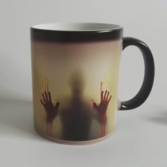 The Walking Dead Zombie Color Changing Coffee Mug  Heat sensitive - FREE SHIPPING ! Magic Tea cup mugs Christmas Gift- Halloween - Black Ceramic - HottestTrendsPrint
