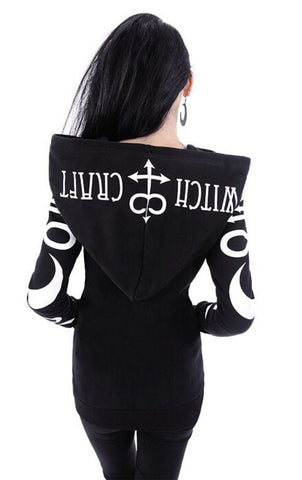 Moon Witch Hoodie - Gothic Punk Print