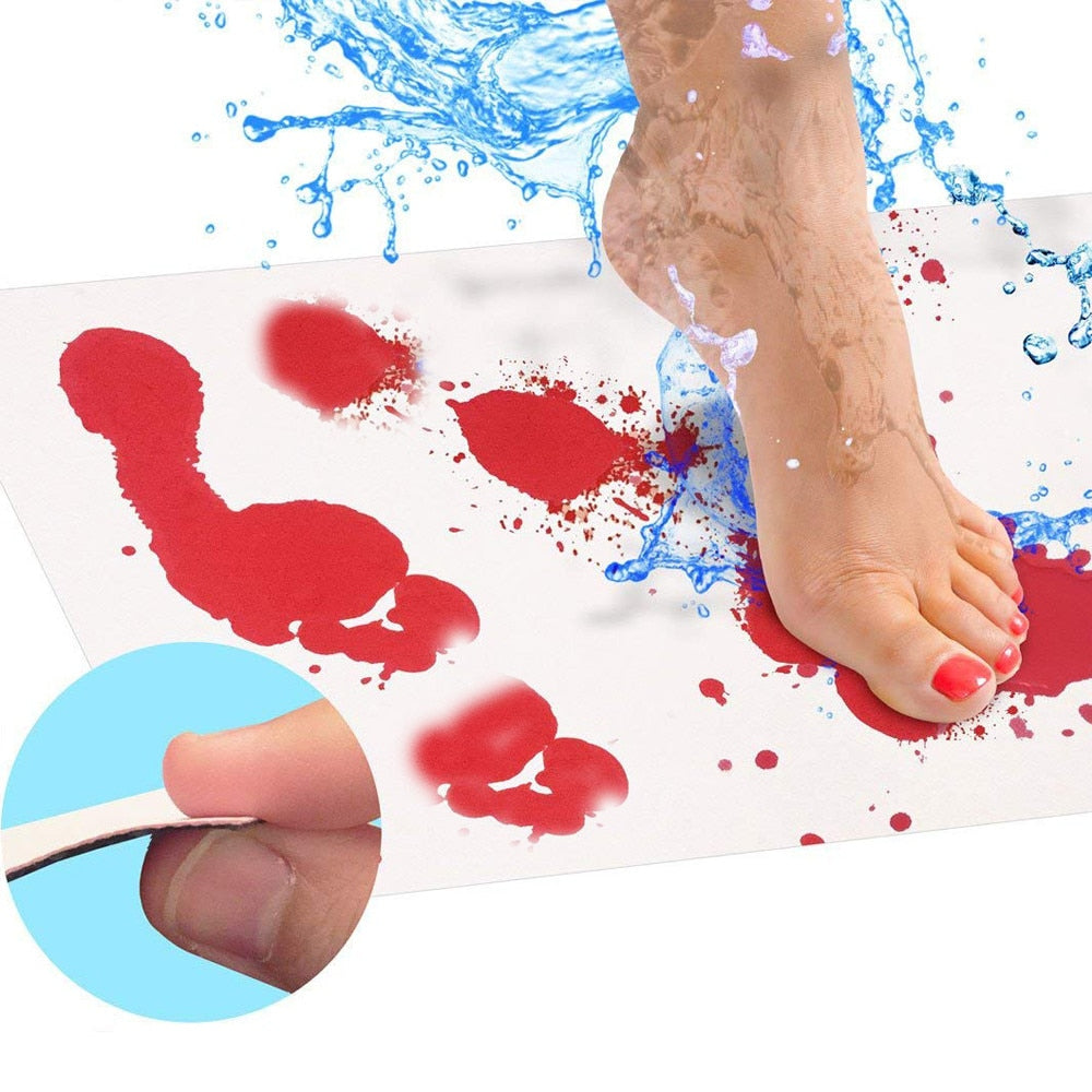 Halloween Bloody Bath Mat Color Changing Sheet